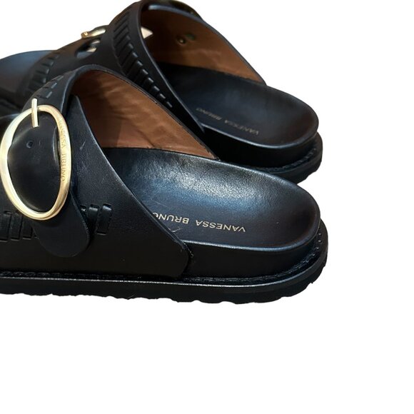 Vanessa Bruno Fussbett Sandals, Black, Size 39 - Picture 9 of 12